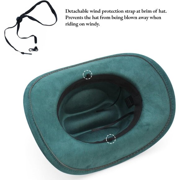Unisex Cowboy Hat Suede Wide Brim 100% Polyester Western Style Accessories main image 7